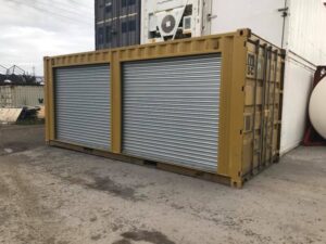 Yellow 20ft Used Container – Dual Side Roll-Up Doors - Image 2