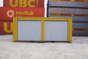 Yellow 20ft Used Container – Dual Side Roll-Up Doors - Image 5